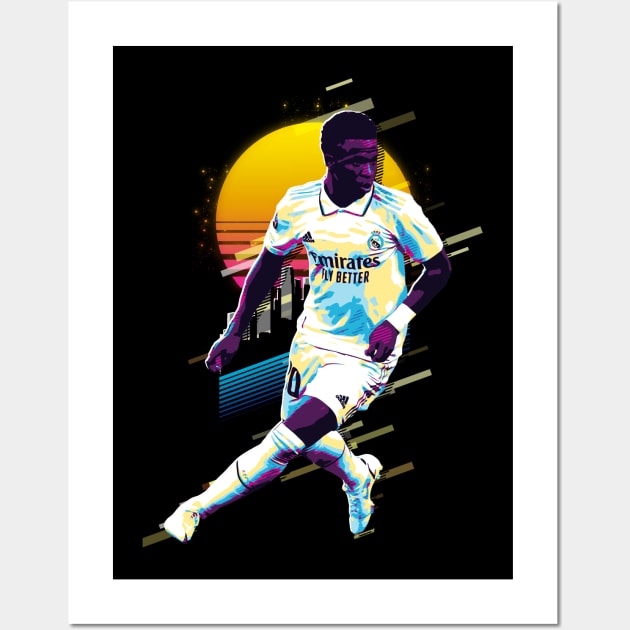 Vinicius Jr Football Player Wall Art by Nenok